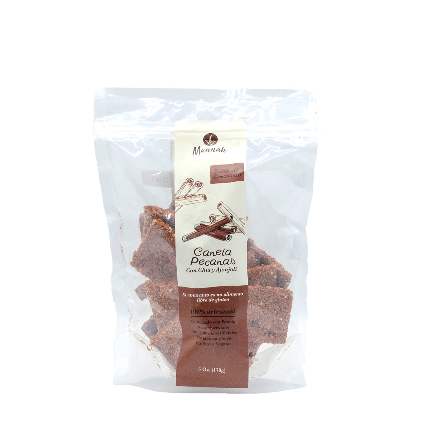 Snack de Amaranto Canela y Pecanas Mannah