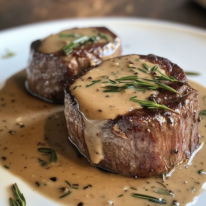 Medallones de Lomito con Salsa de Pimienta Verde