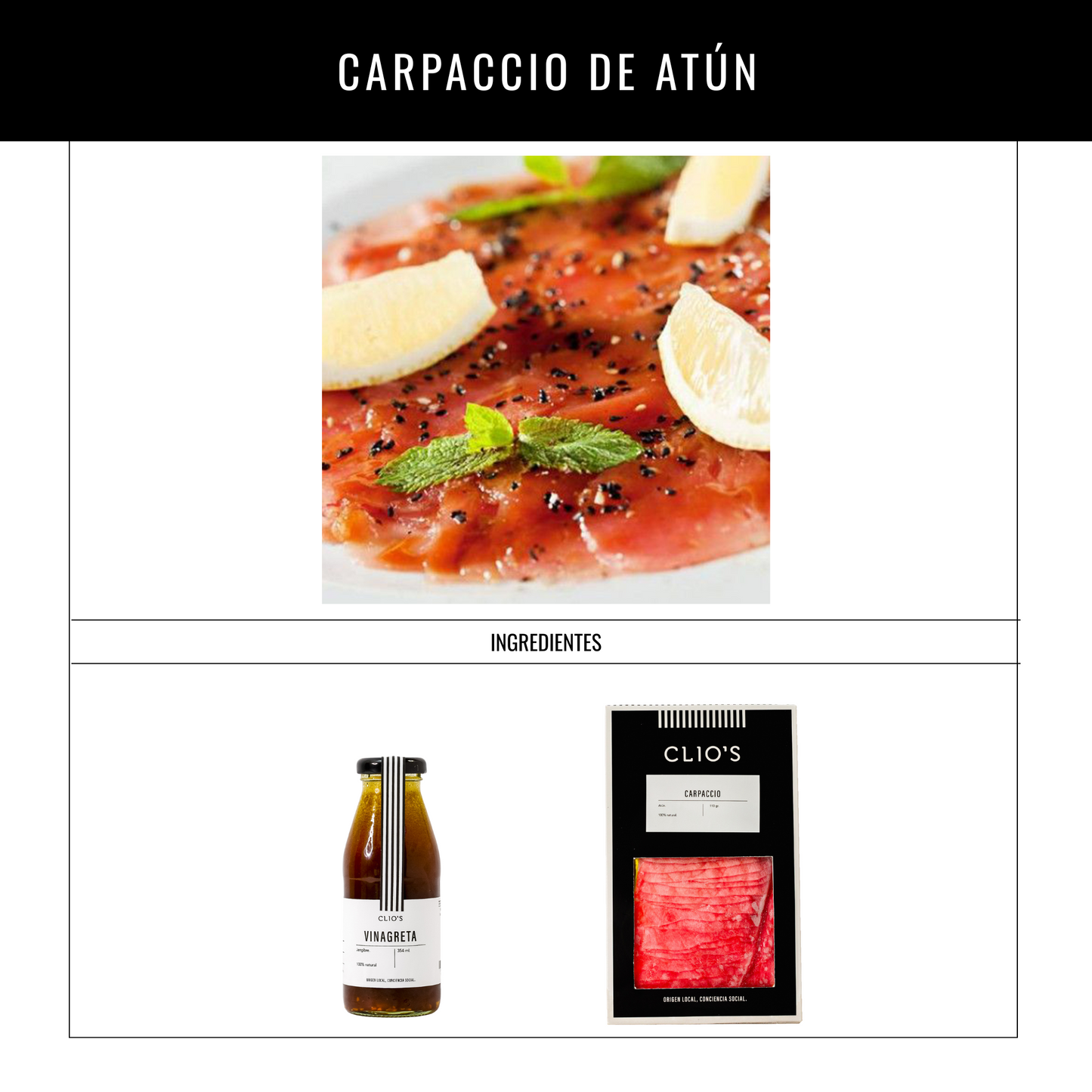 Carpaccio de Atún Combo