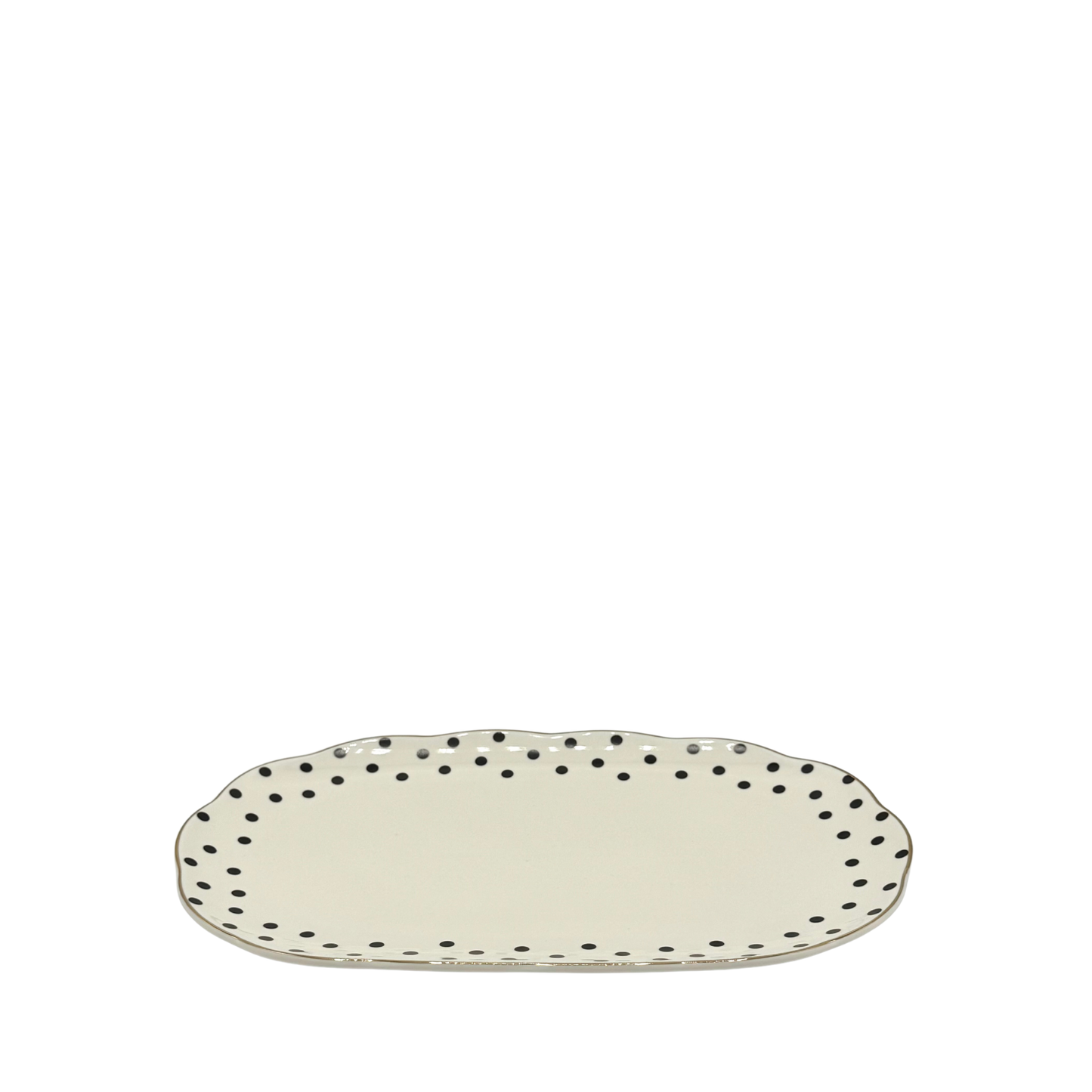 Plato Ovalado de Puntos