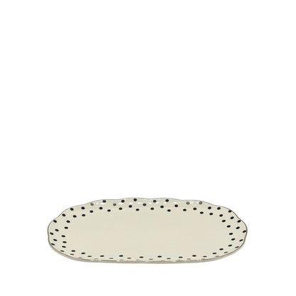 Plato Ovalado de Puntos