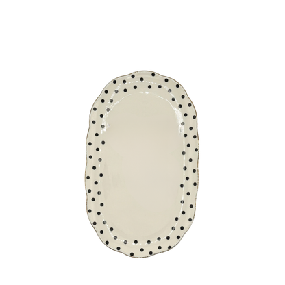 Plato Ovalado de Puntos