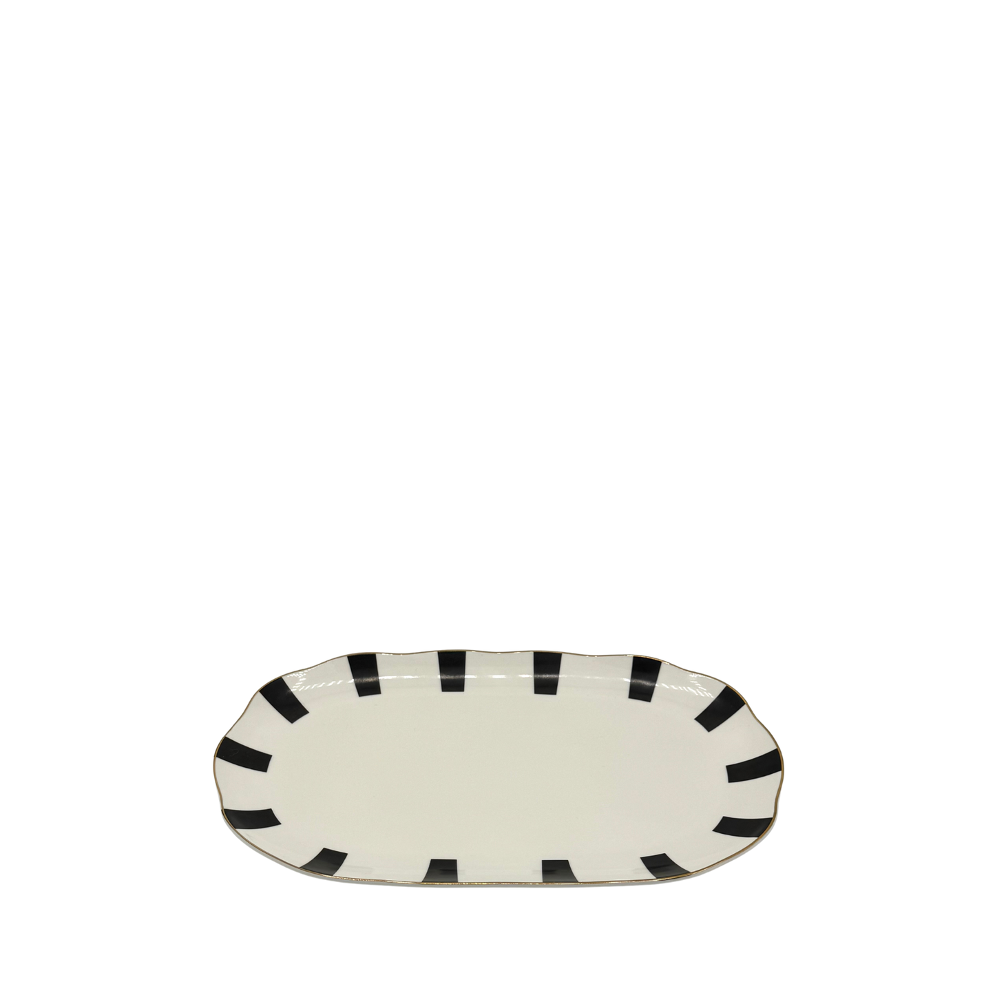 Plato Ovalado de Lineas