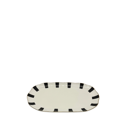 Plato Ovalado de Lineas