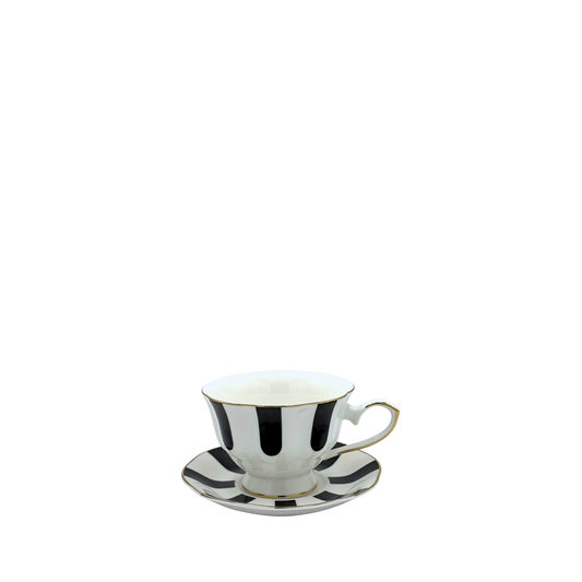 Taza con Porcelana de Lineas