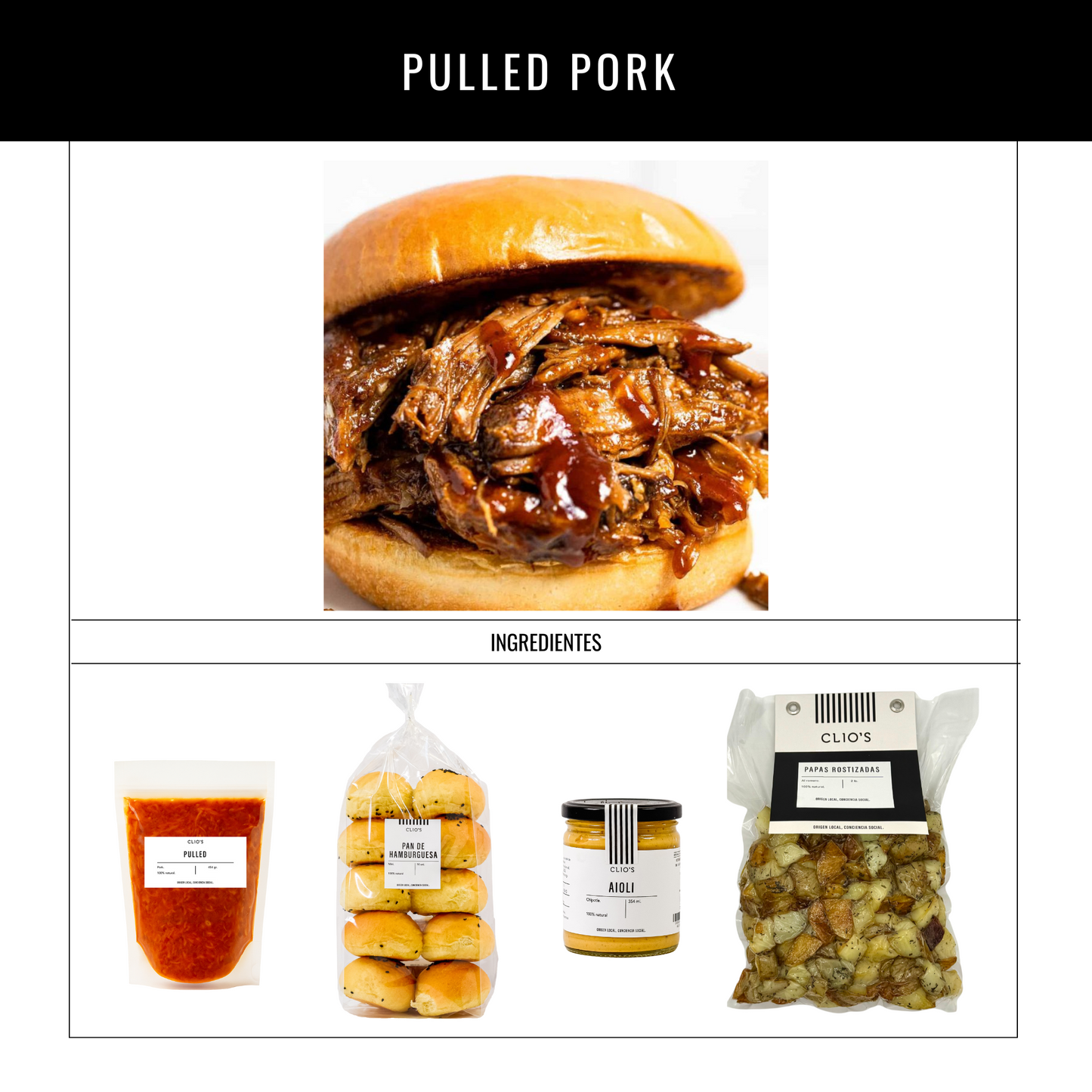 Pulled Pork Burger Combo