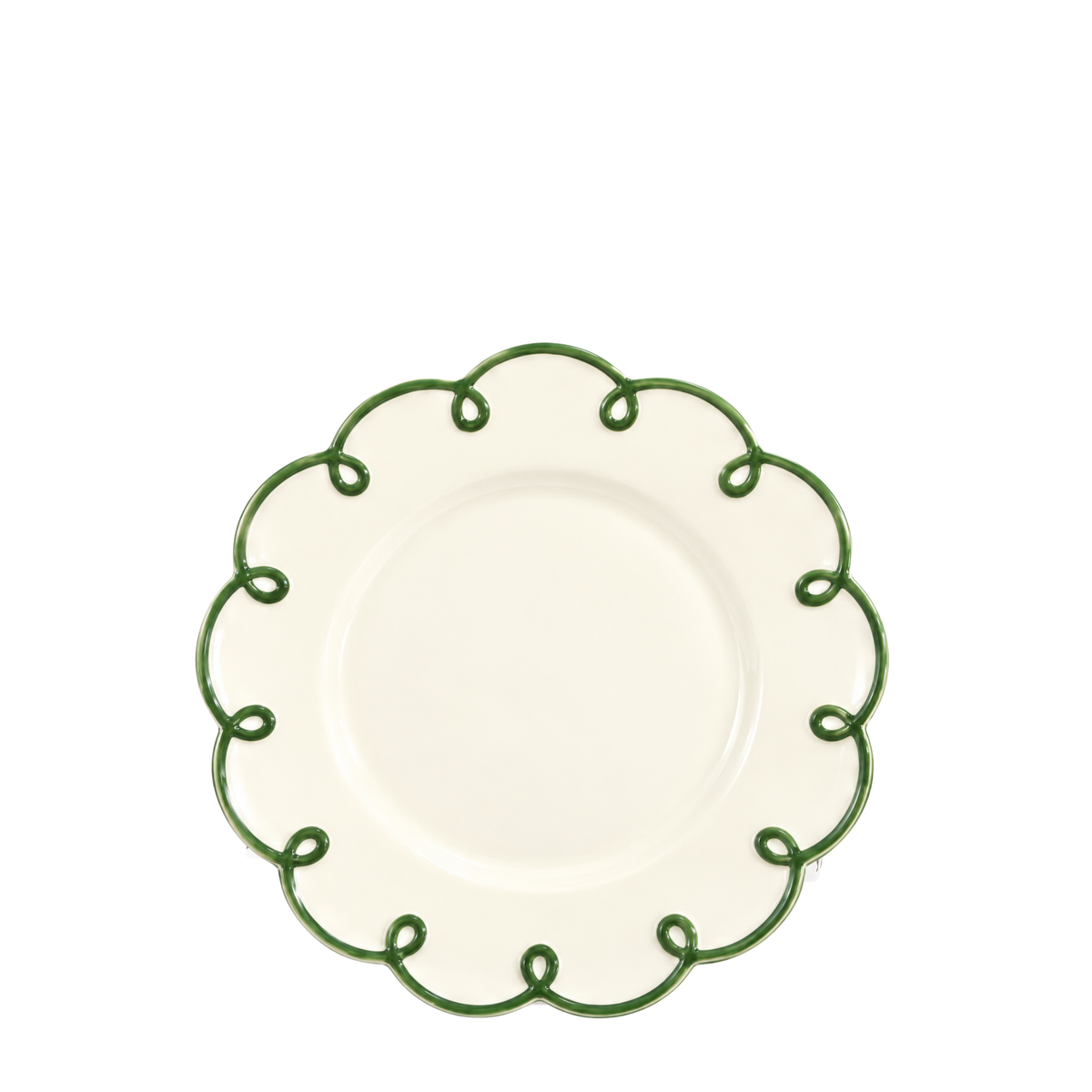 Plato de Orilla Verde Pequeño