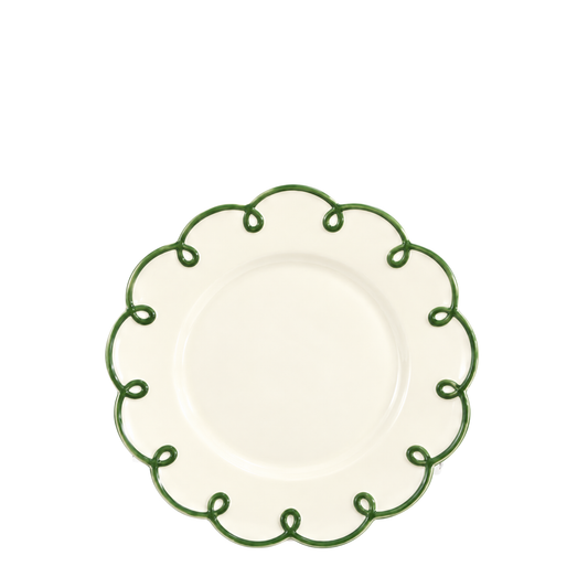 Plato de Orilla Verde Pequeño