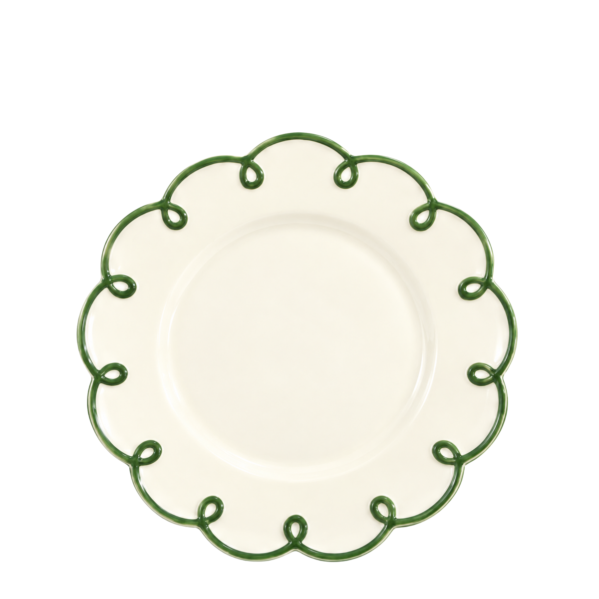 Plato de Orilla Verde Mediano