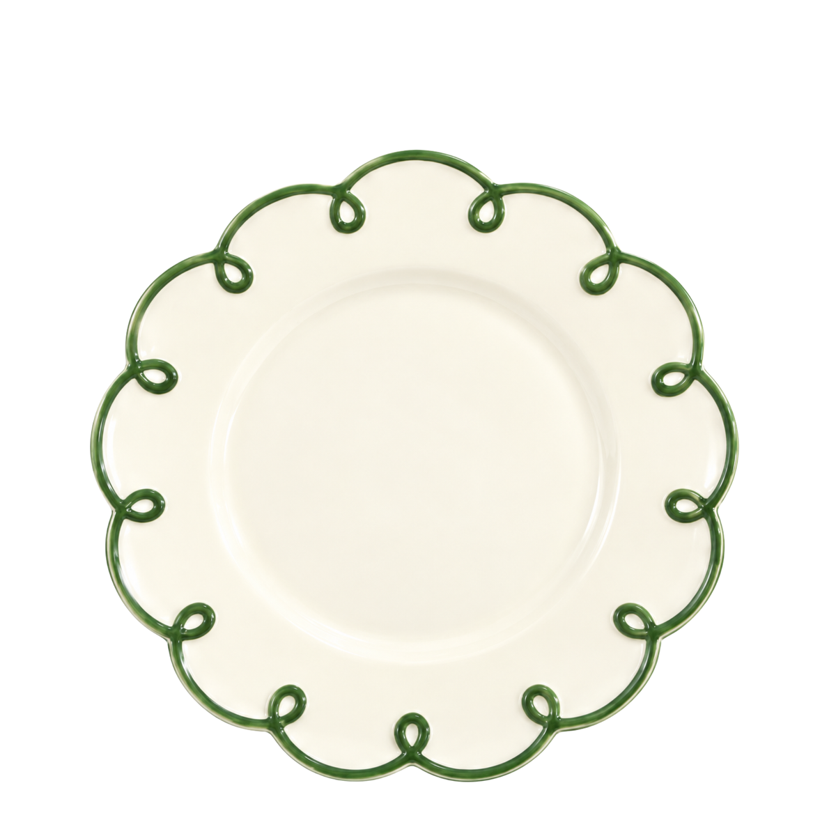 Plato de Orilla Verde Grande