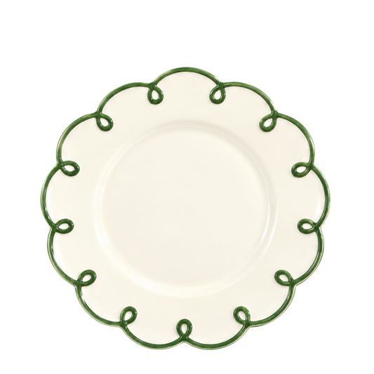 Plato de Orilla Verde Grande