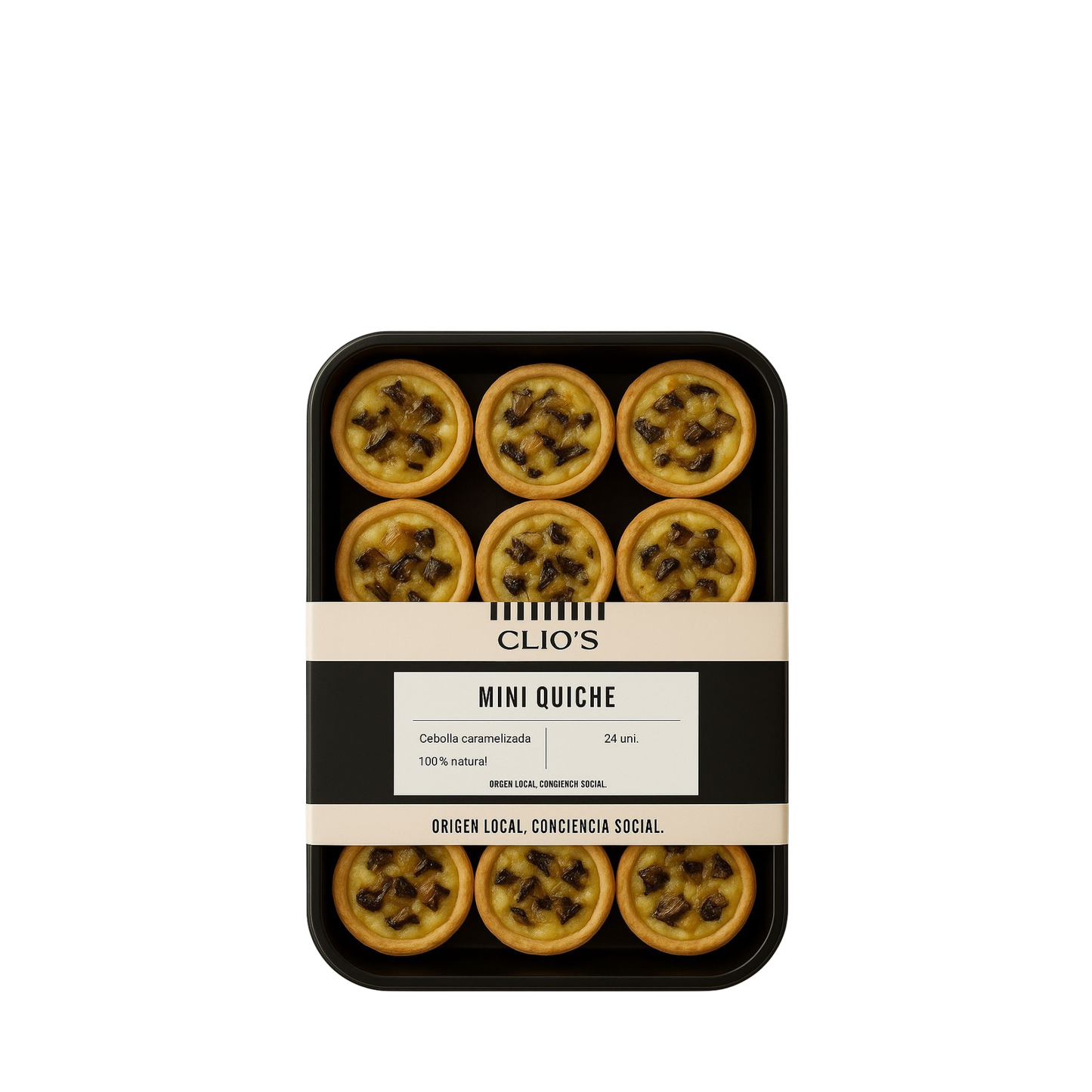 Mini Quiche de Cebollas Caramelizadas y Hongos Salvajes