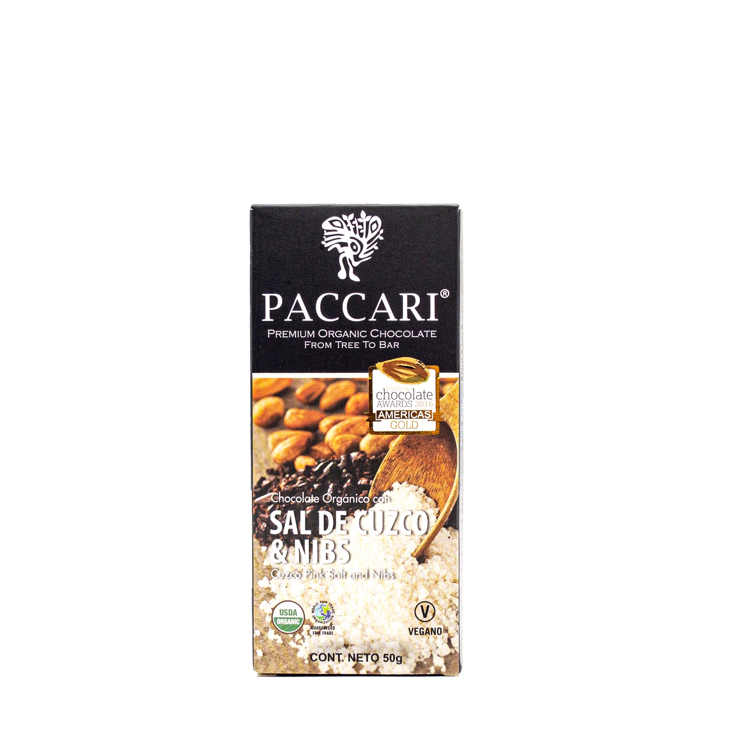 Organic Chocolate Bar Pink Salt & Nibs