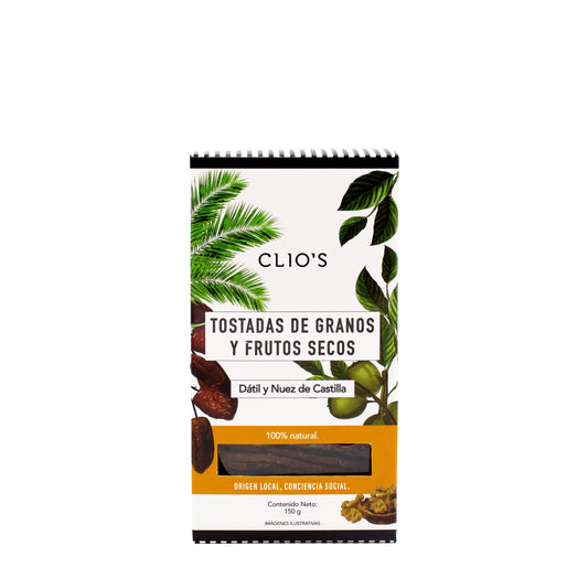 Tostada de Granos de Dátiles y Nuez de Castilla Clios